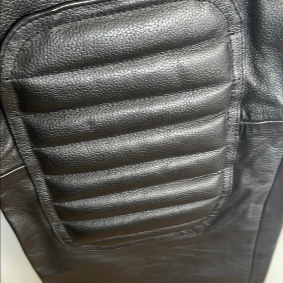 MOTORCYCLE  men’s riding black genuine leather pants Polaris biker - Picture 3 of 11